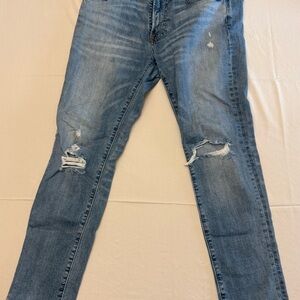 Abercrombie & Fitch Rustin Athletic Skinny Jeans 32x30 Distressed Stretch